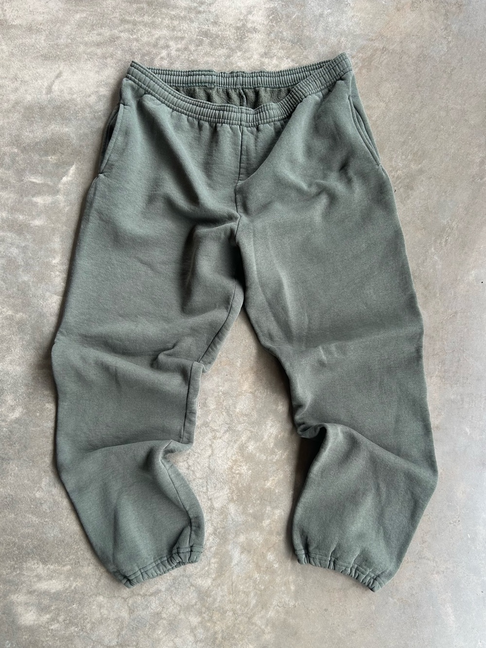 Russell Athletic Olive Green Fleece Sweatpants